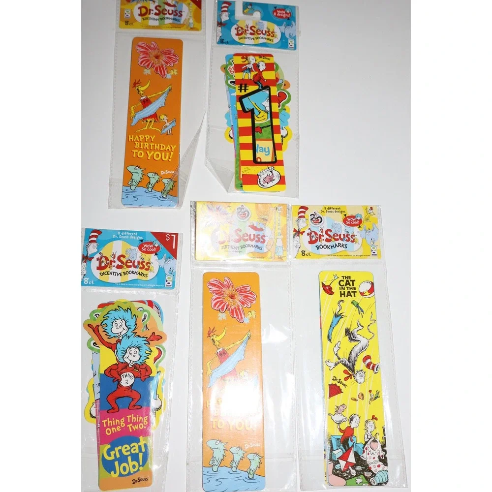 Dr Seuss Teaching Home School Supplies Name Plates Bookmarks Awards Large Lot